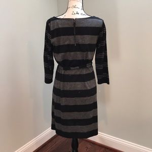 LOFT Black and Gray Dress